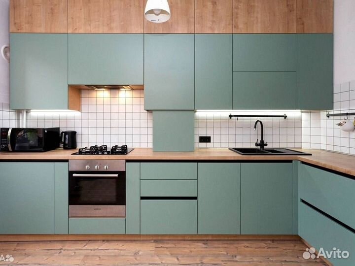 Угловая кухня с мдф фасадами