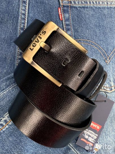 Кожаный ремень Levi's Black Gold