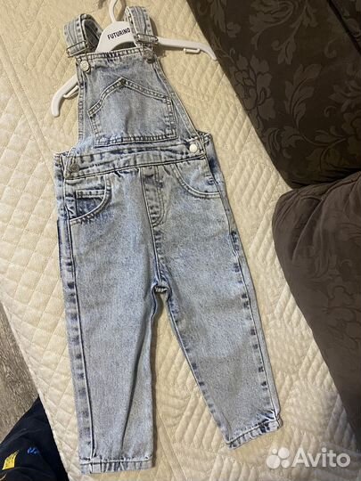 Джинсовый комбинезон на девочку 98