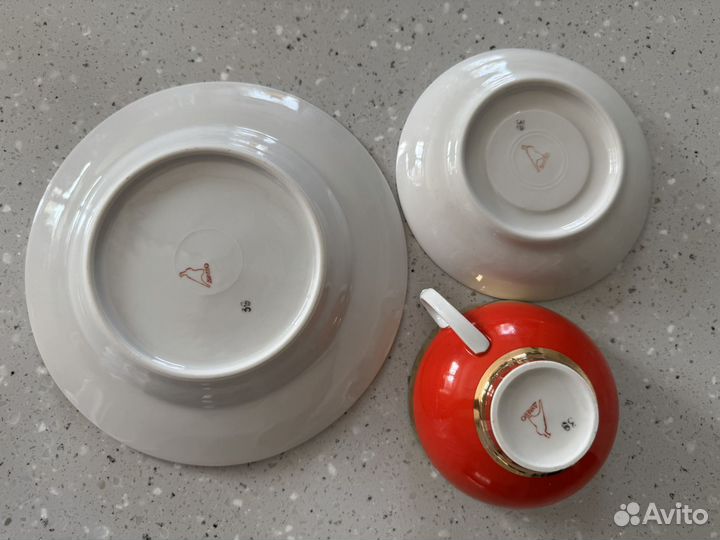 Чайная пара дулево Рубин