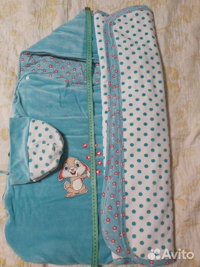 Конверт в коляску, плед, шапочка (новый набор)