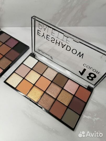 Палитра теней. Палетка теней. Тени для век 18 цв