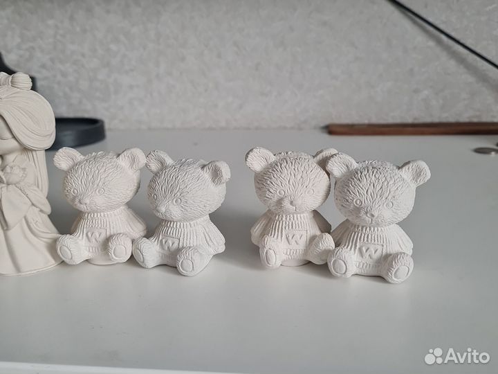 Фигурки раскраски из гипса