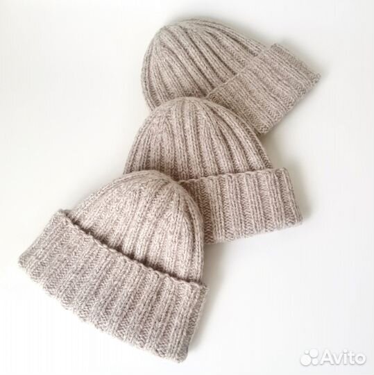 Кашемировая шапка ручной вязки для мужчины