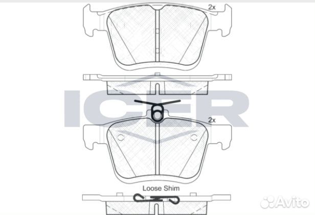 Тормозные колодки задние VW. audi. skoda. seat