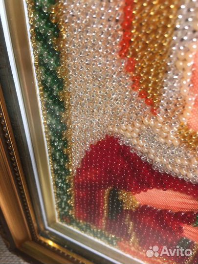 Икона именная Св Мчца Татьяна вышитая бисером