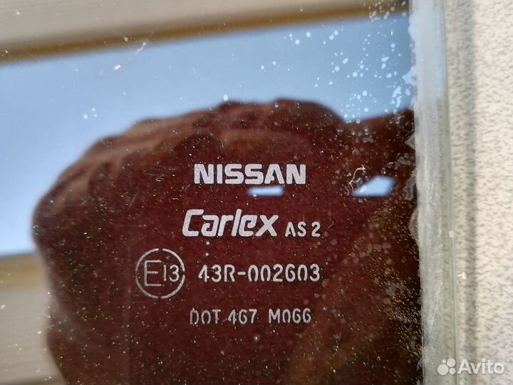 Стекло двери задней дляNissan Almera N15 1995-2000