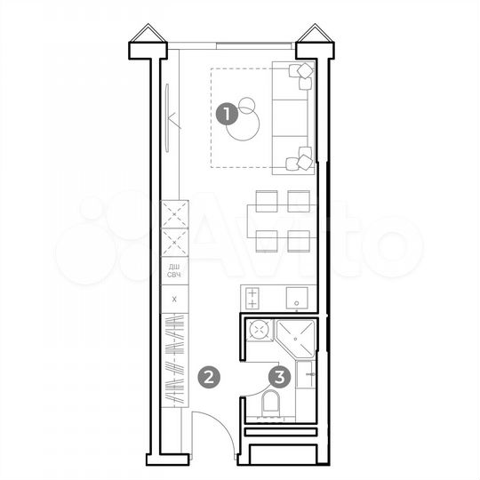 Апартаменты-студия, 27,5 м², 2/29 эт.
