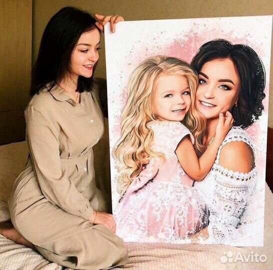 Портрет на холсте по фото. Картины на заказ