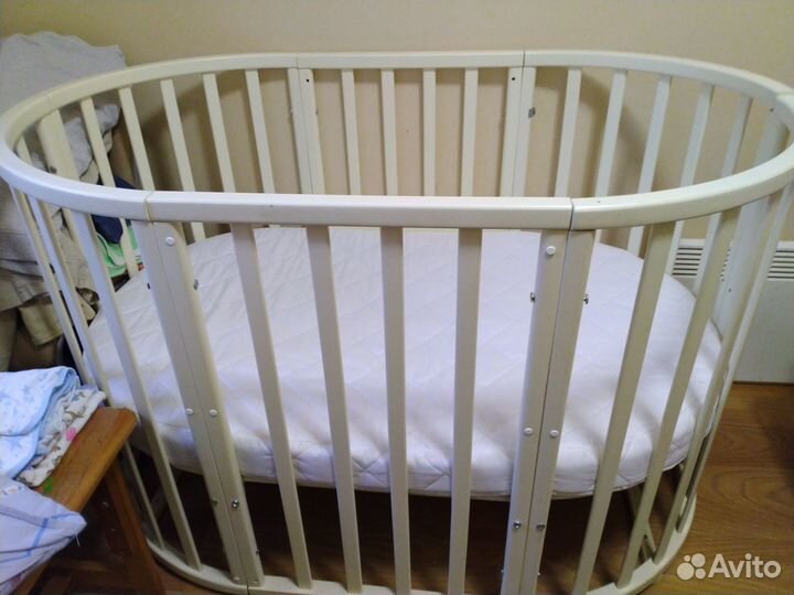 Детская кроватка трансформер круглая
