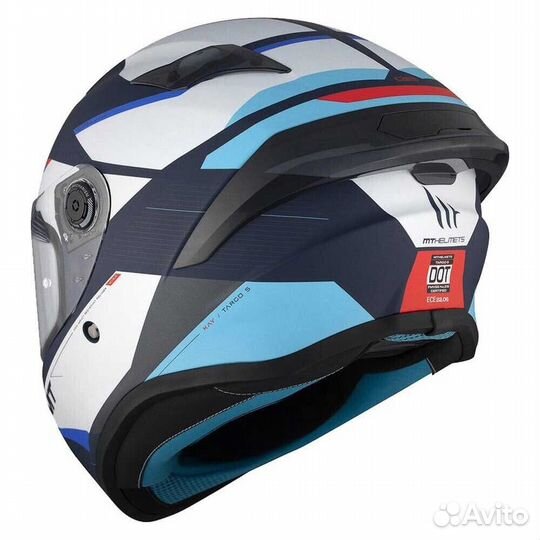 MT Helmets Targo S Kay Full Face Helmet Бело-синий