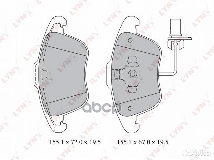 Колодки тормозные дисковые перед BD1220 LYN