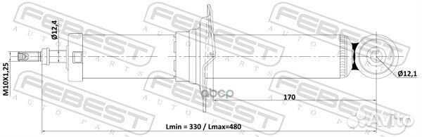 Амортизатор задний GAS.twin tube 08110002R Febest