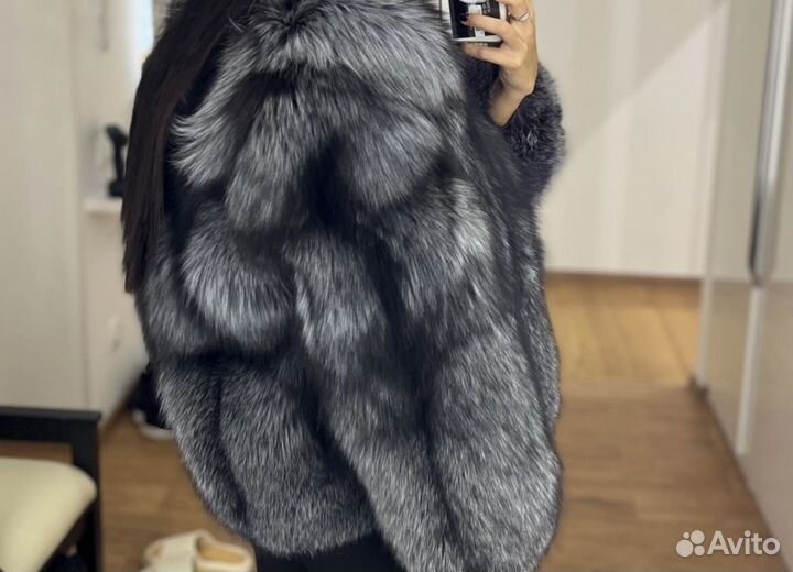 Шуба лиса цельная