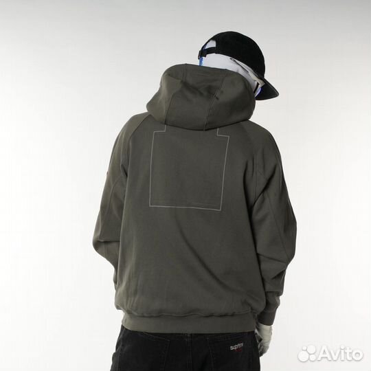 Зип худи CavEmpt зеленая базовая