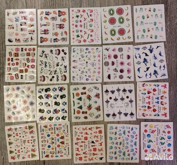 Водные наклейки для маникюра