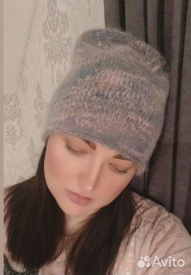 Шапка бини из пуха норки