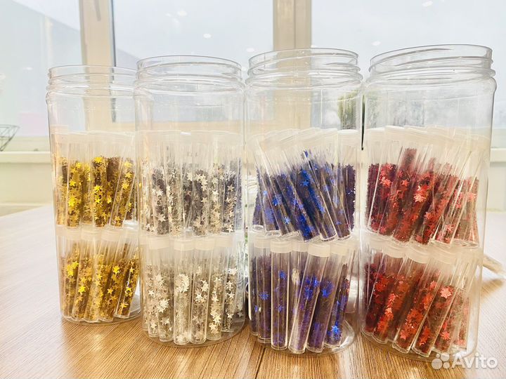 Блестки звёзды 12шт. для декора пайетки