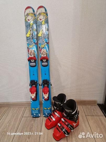 Комплект горные лыжи и ботинки