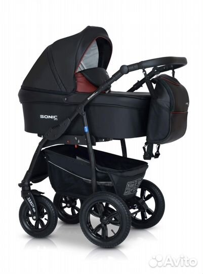 Коляска verdi Babies Sonic Plus 3 в 1, черная