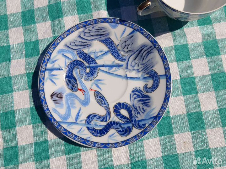 Чашка с блюдцем фарфор