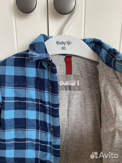 Рубашка утепленная для мальчика Gulliver 86-92 р