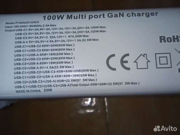 Зарядное устройство Toocki Gan 100 watt