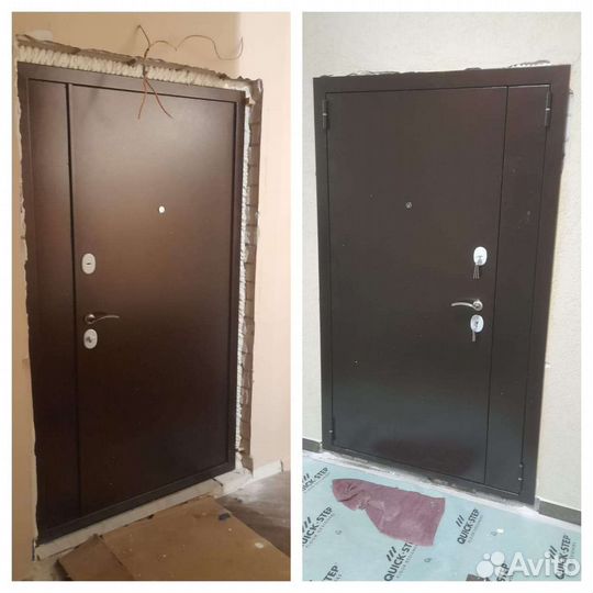 Дверь металлическая двухстворчатая
