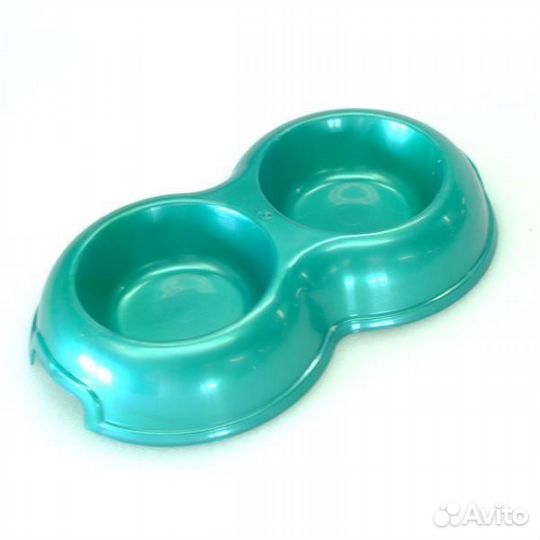 Homepet миска для собак и кошек, двойная бирюзовая