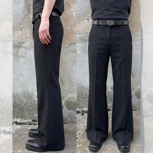 Брюки клеш saint laurent type dior rick owens