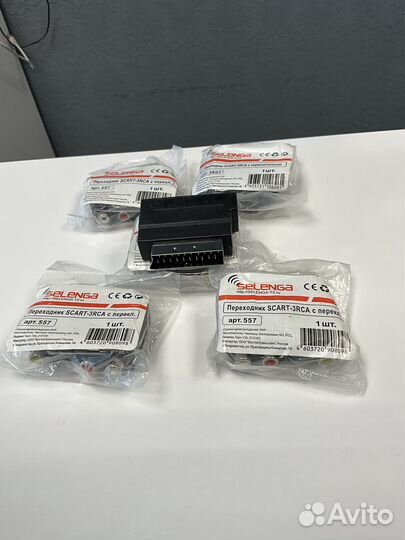 Переходник scart 3 rca с переключателем