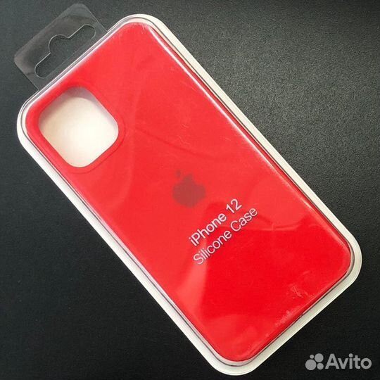Силиконовый чехол на iPhone 12 mini красный