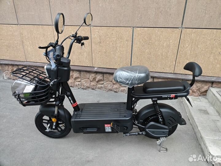 Скутер с педалями электрический 500W