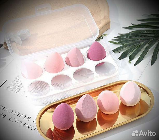 Спонж в кейсе 8 штук для макияжа