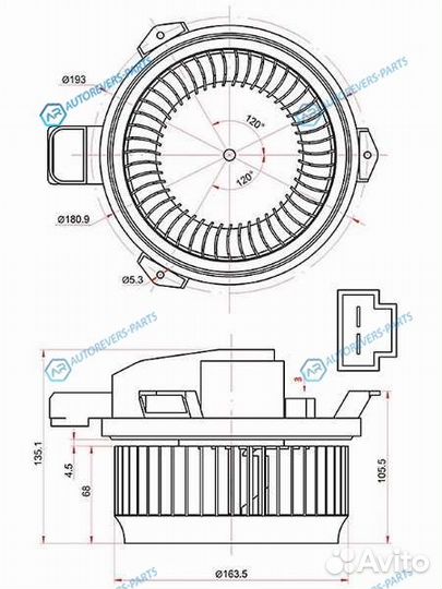ST-5201308 Мотор отопителя салона ford mondeo 14