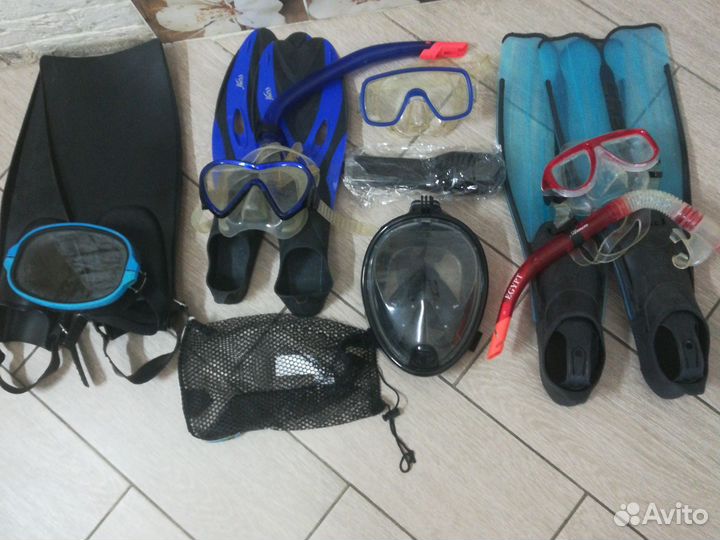 Ласты, маски для плавания