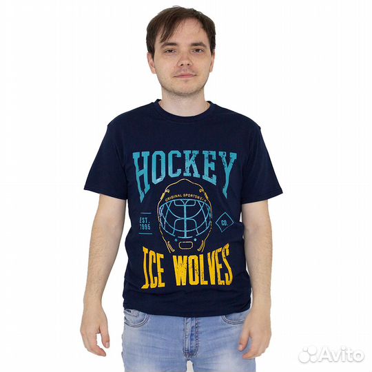 51301 Футболка hockey, синяя