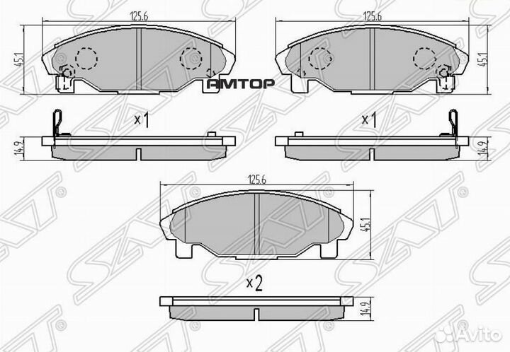 SAT ST-44918-77240-00 Колодки тормозные перед daih