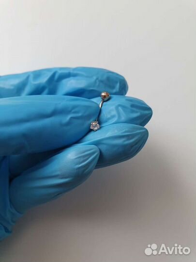 Два золотых пирсинга 585 пробы