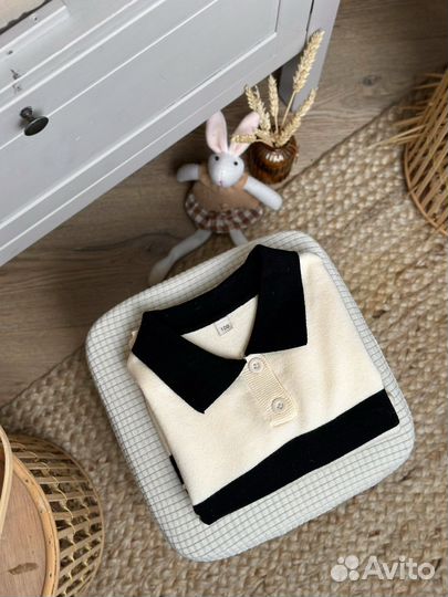 Детский джемпер с воротником поло