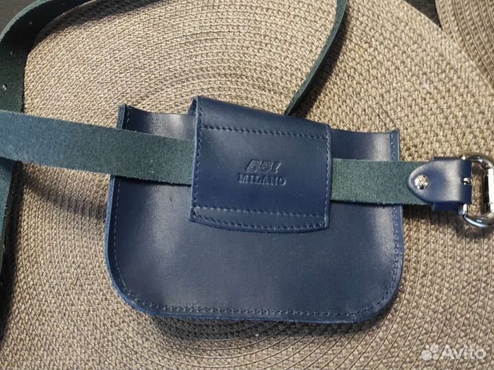 Сумка поясная кожаная BB1