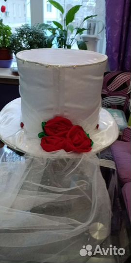 Свадебное украшение на авто шляпы