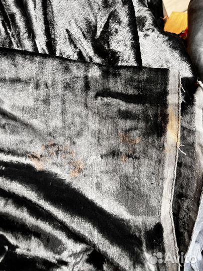 170х135 см. Чёрный плюш, хлопок