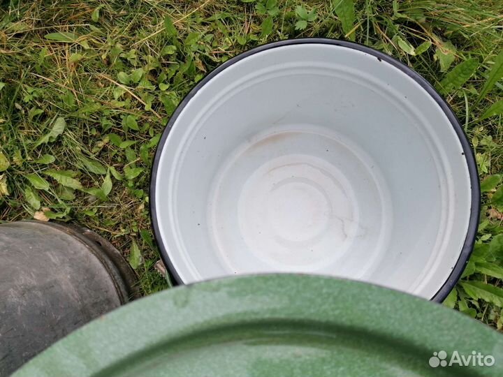 Бак эмалированный и фляга алюминиевая 50 л