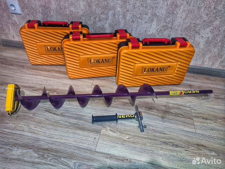 Шуруповерт Locanu c ледобуром Nero 130 + адаптер