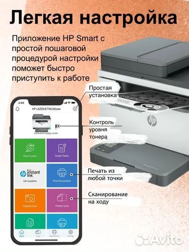 Мфу лазерное HP LaserJet Pro M236sdw