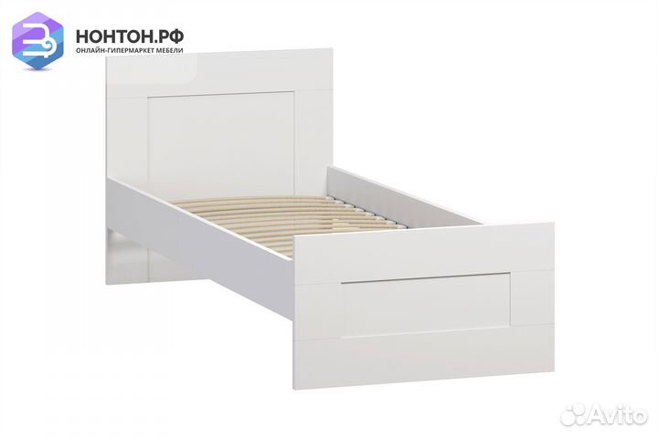 Кровать односпальная Сириус белая