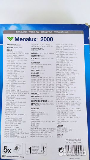 Мешки для пылесоса Menalux2000