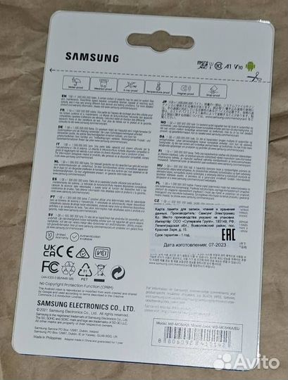 Карта памяти Samsung EVO Plus 64GB с адаптером