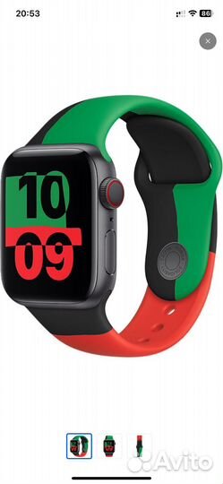 Ремешок Apple Watch 44mm Black Unity Sport Band